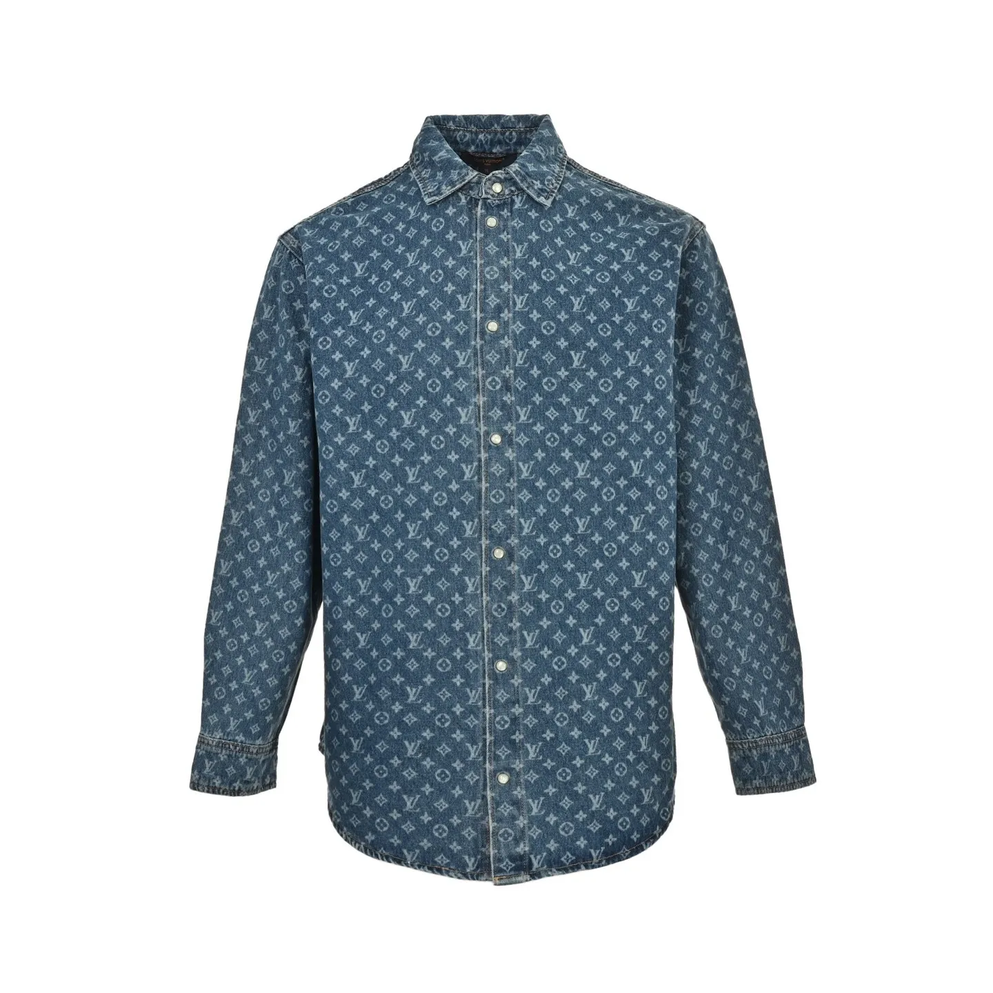 Louis Vuitton/Louis Vuitton 25Fw all-over printed old flower denim shirt jacket